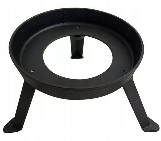 Kinghoff KH1733 Gietijzeren Campingpan Set - 3-in-1 - 8 Liter - Geschikt voor Vuur, Kookplaat & Oven - Incl. Grilldeksel & Onderstel - Camping - Kamperen