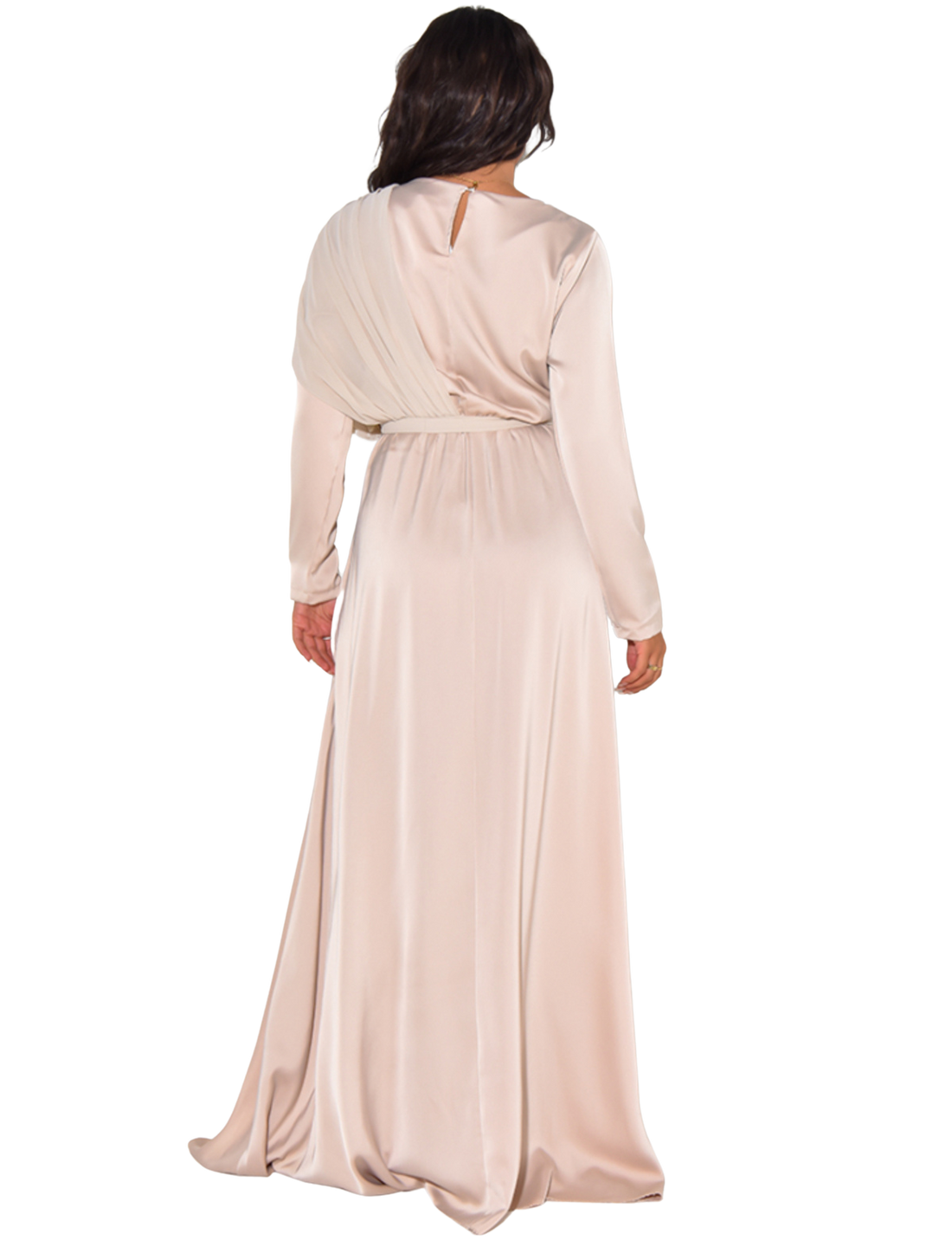 Emilia Dress – damesjurk in zwart, beige of turquoise, maat S tot L – foto 21
