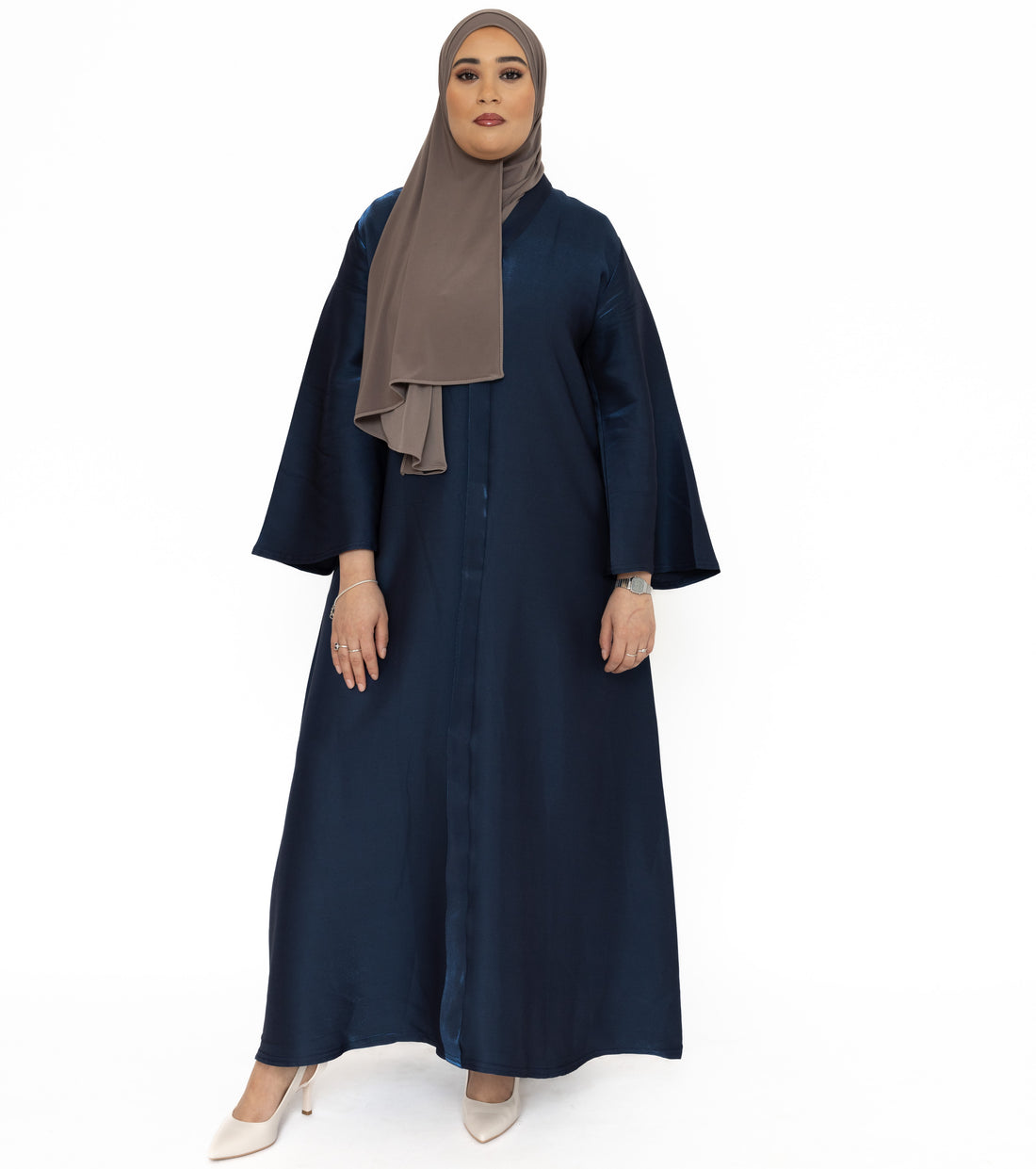 Abaya A-line Inaya met glans – luchtige, soepele stof in 6 kleuren – foto 4