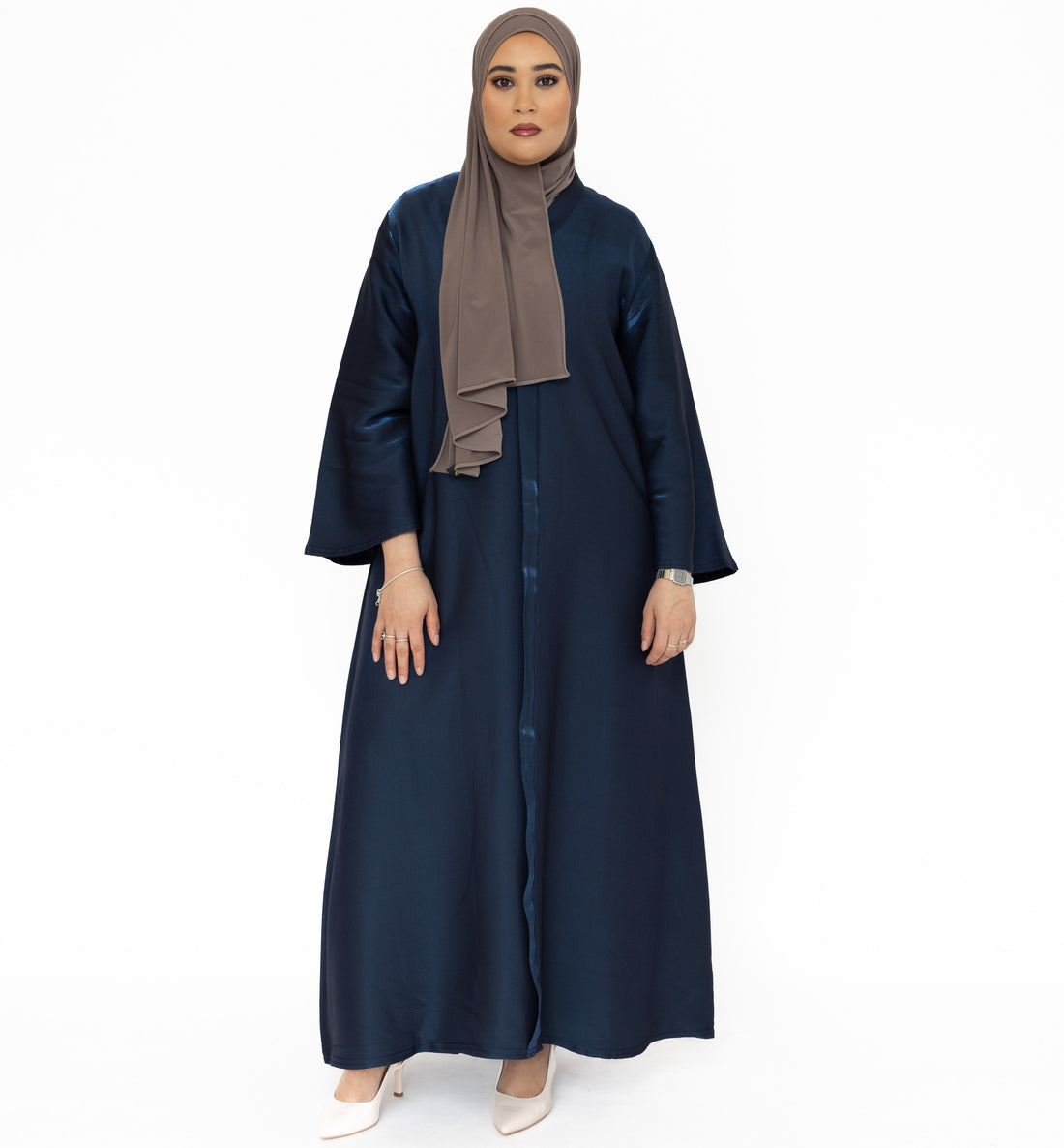 Abaya A-line Inaya met glans – luchtige, soepele stof in 6 kleuren – foto 5