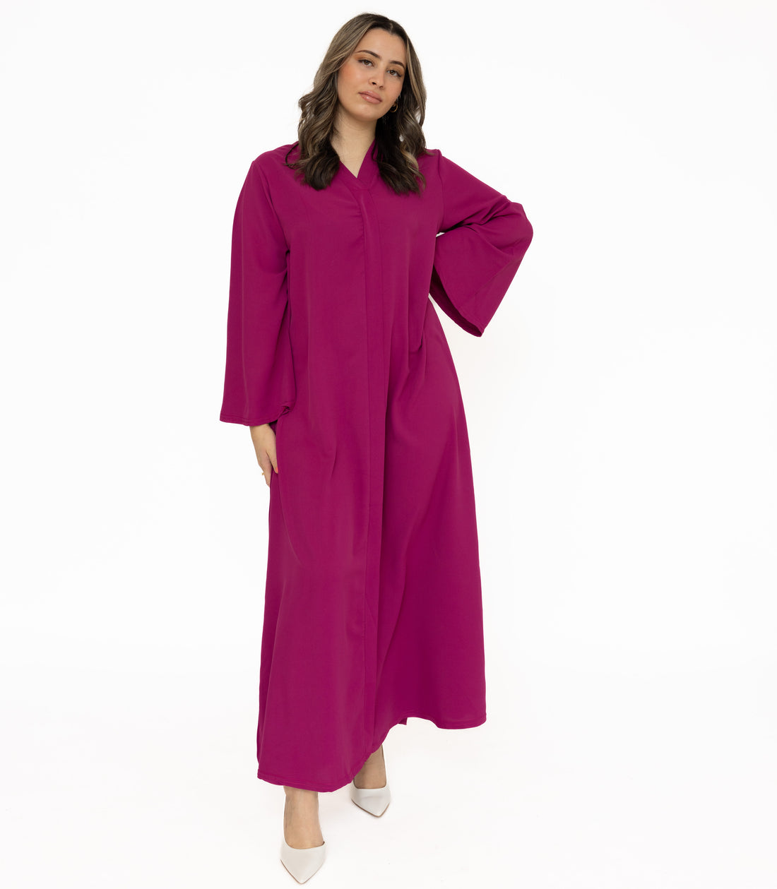 A-line jurk Inaya – soepele abaya-jurk, one size (S-XL), 17 kleuren – foto 4