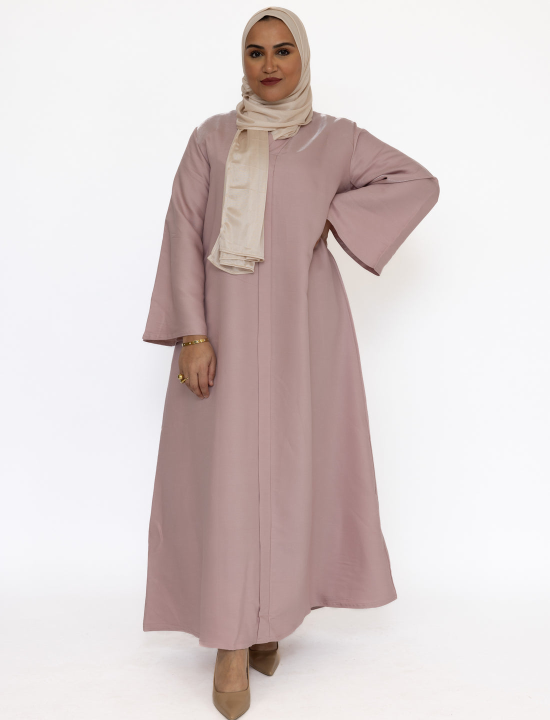 Abaya A-line Inaya met glans – luchtige, soepele stof in 6 kleuren – foto 7