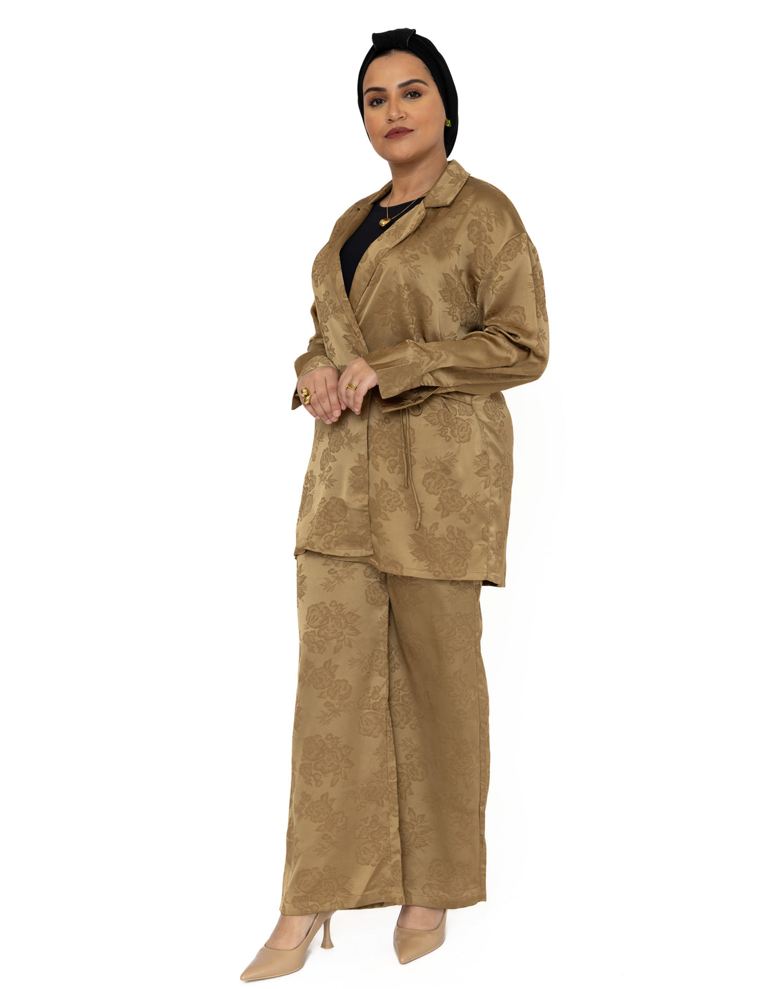 Dalia twinset dames – tweedelige set in zwart, marineblauw of groenbruin – foto 29