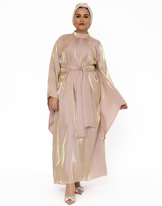 Amala jurk met glans – feestjurk voor bruiloft of Eid, zwart, navy of roze