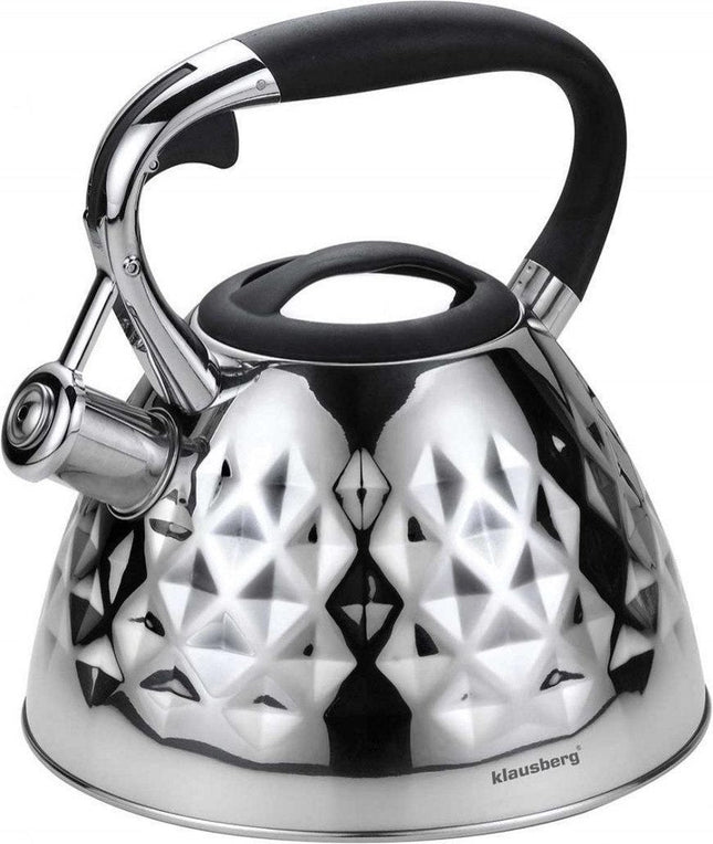 Klausberg 7413 - Whistling kettle - Diamond silver - 3 litres