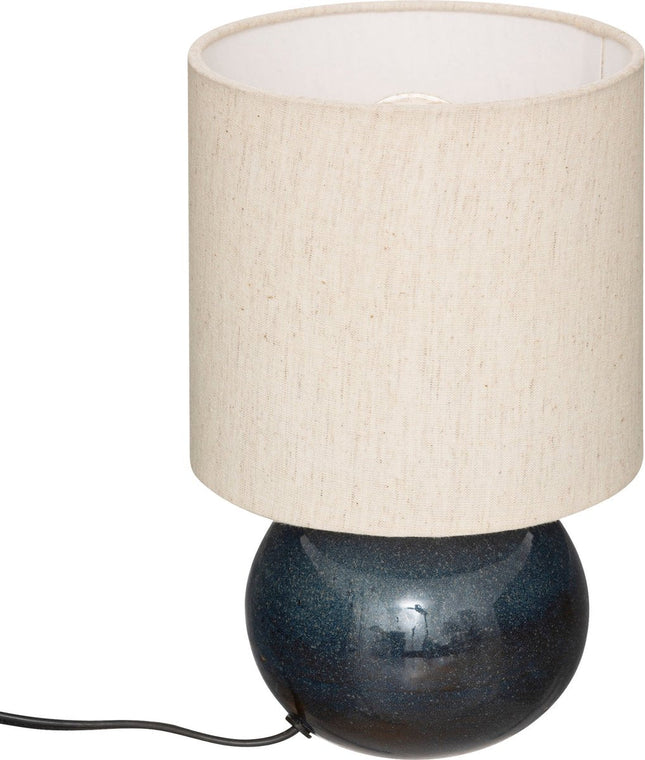 Atmosphera Gaia tafellamp blauw – steengoed, 15 x 28 cm, fitting E27