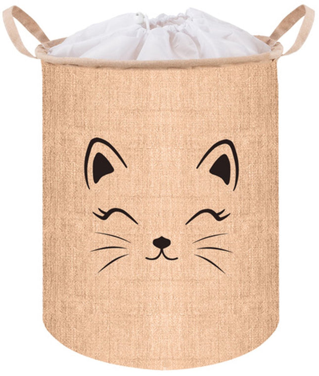 Kruzzel opbergmand voor speelgoed – XL, waterdicht en opvouwbaar, beige print