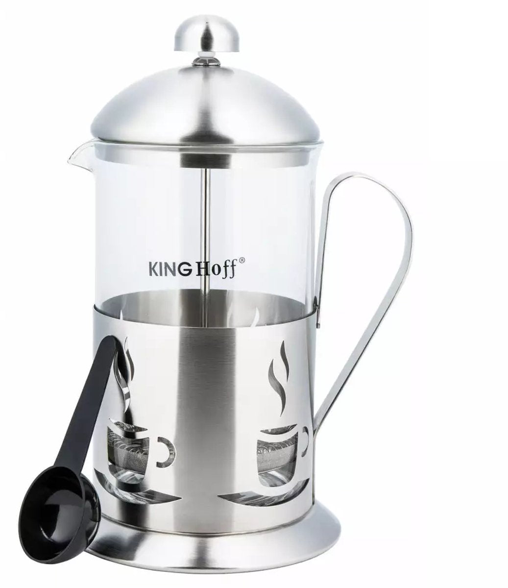 Kinghoff KH4832 theezetter van glas en RVS – theepot 0,8 liter