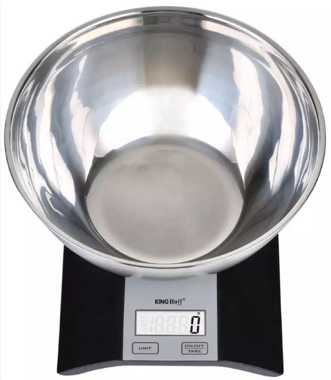 Kinghoff KH1828 digitale keukenweegschaal met kom – 2 liter, tot 5 kg