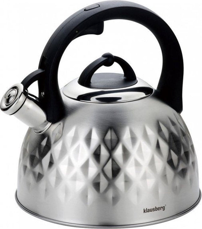 Klausberg 7549 - Traditional whistling kettle - silver-colored - 3 liters