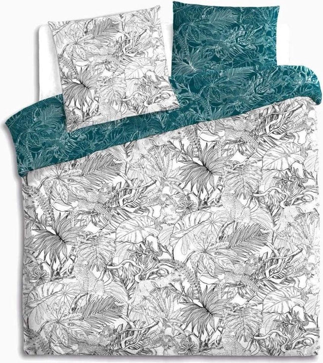 Atmosphera dekbedovertrek Jungle 240 x 260 cm – omkeerbaar, 100% katoen