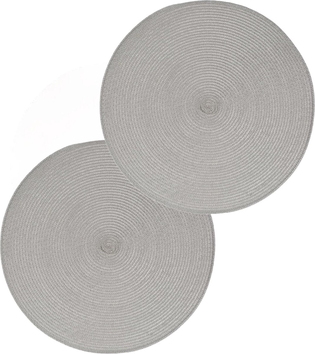 Secret de Gourmet ronde placemats lichtgrijs – set van 12, Ø 38 cm