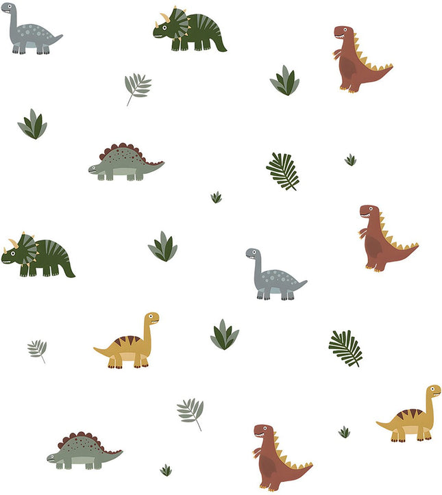 Sipo wandsticker dinosaurussen – zelfklevende dino muurdecoratie, 90 x 80 cm