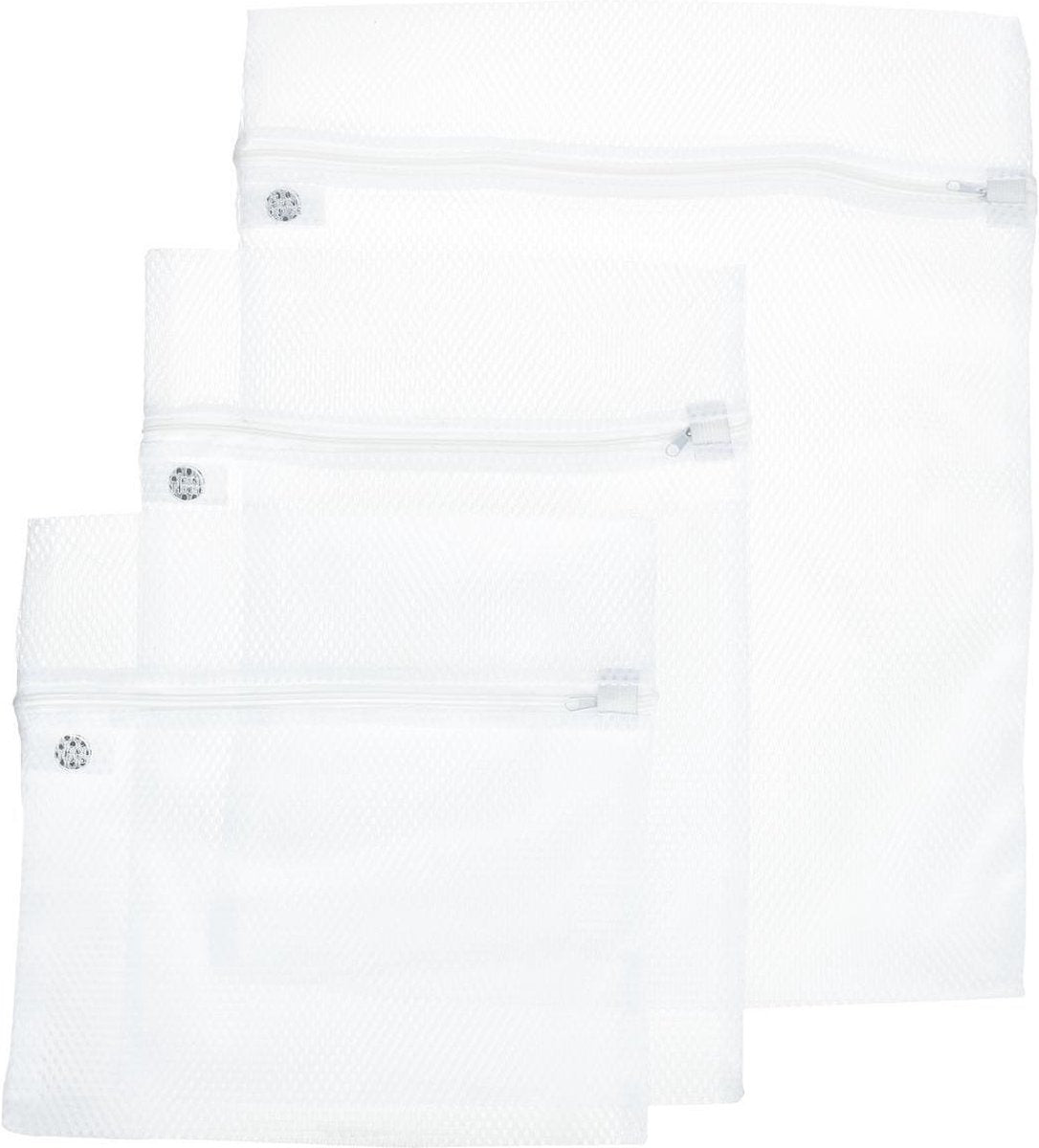 5Five wasnetjes set van 3 – waszakjes met rits voor bh's, wit, 3 formaten