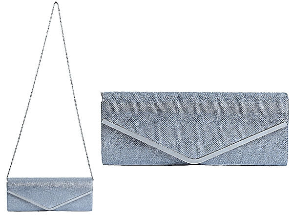 Glitter clutch – avondtasje met afneembare schouderketting, 4 kleuren
