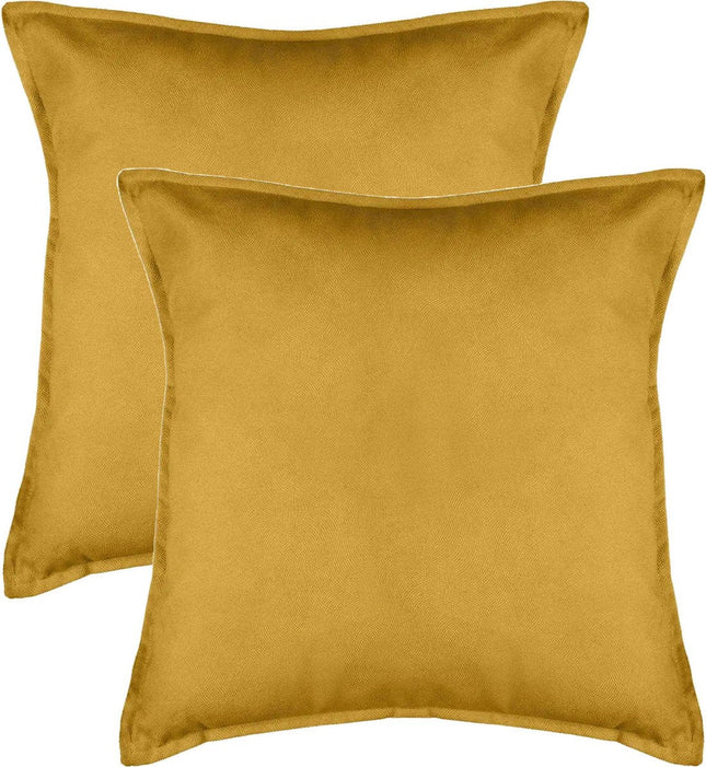 Atmosphera sierkussens Sophia voor de bank – 2 stuks, okergeel, 55 x 55 cm