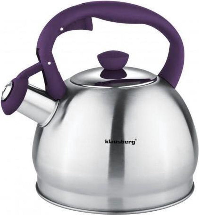 Klausberg KB-7043 fluitketel RVS – 1,8 liter, paars, alle warmtebronnen