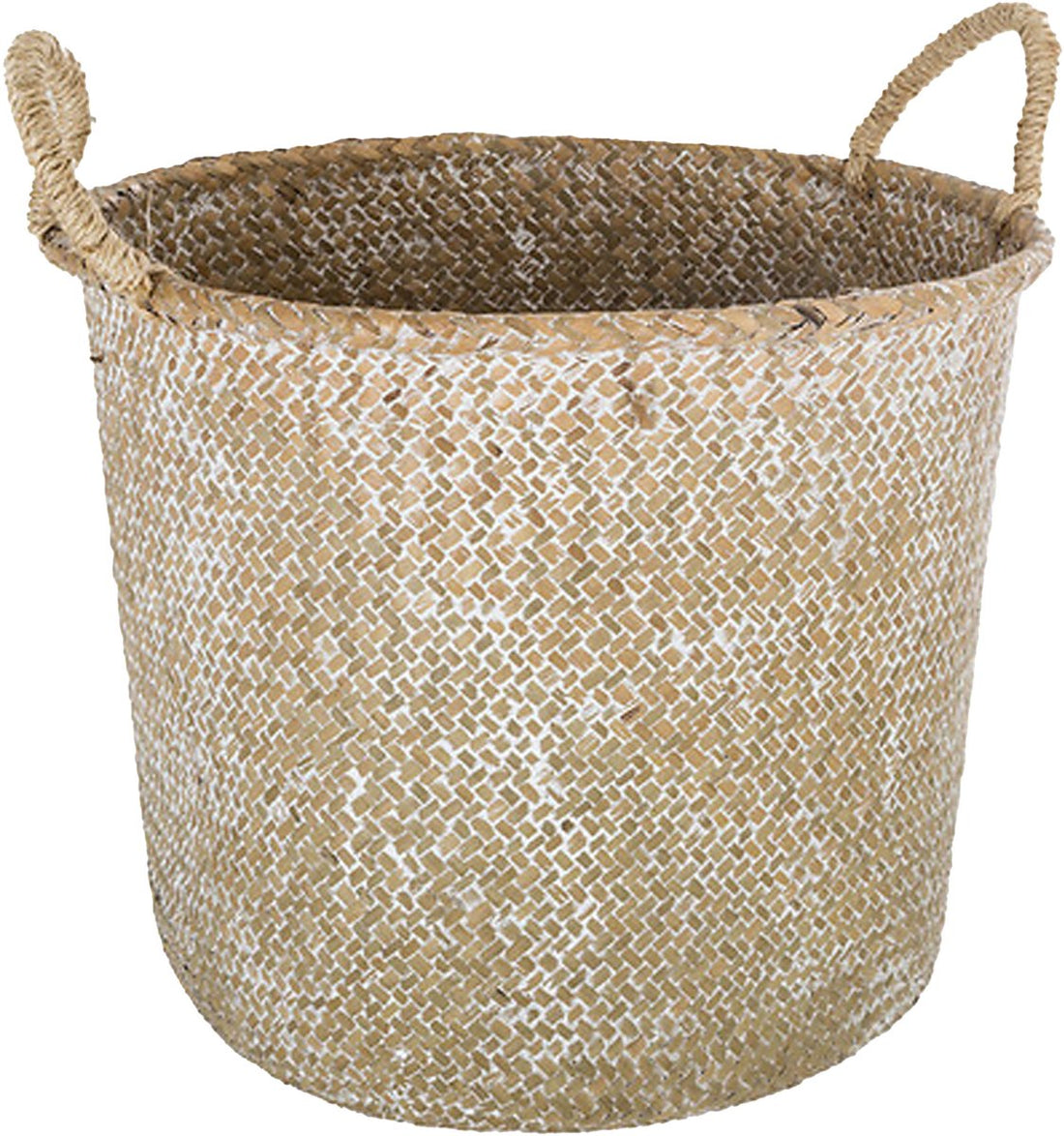 Atmosphera rieten opbergmand Julian – rond, naturel, 37 x 27 cm, opvouwbaar