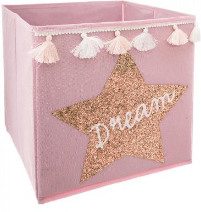 Boîte de rangement carrée - Dream, Rose - (29 x 29 x 29 cm)