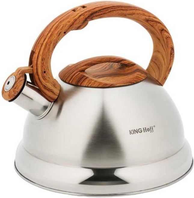 Kinghoff 3336 - Whistling Kettle - 3 liters - Stainless Steel - brown - with whistle