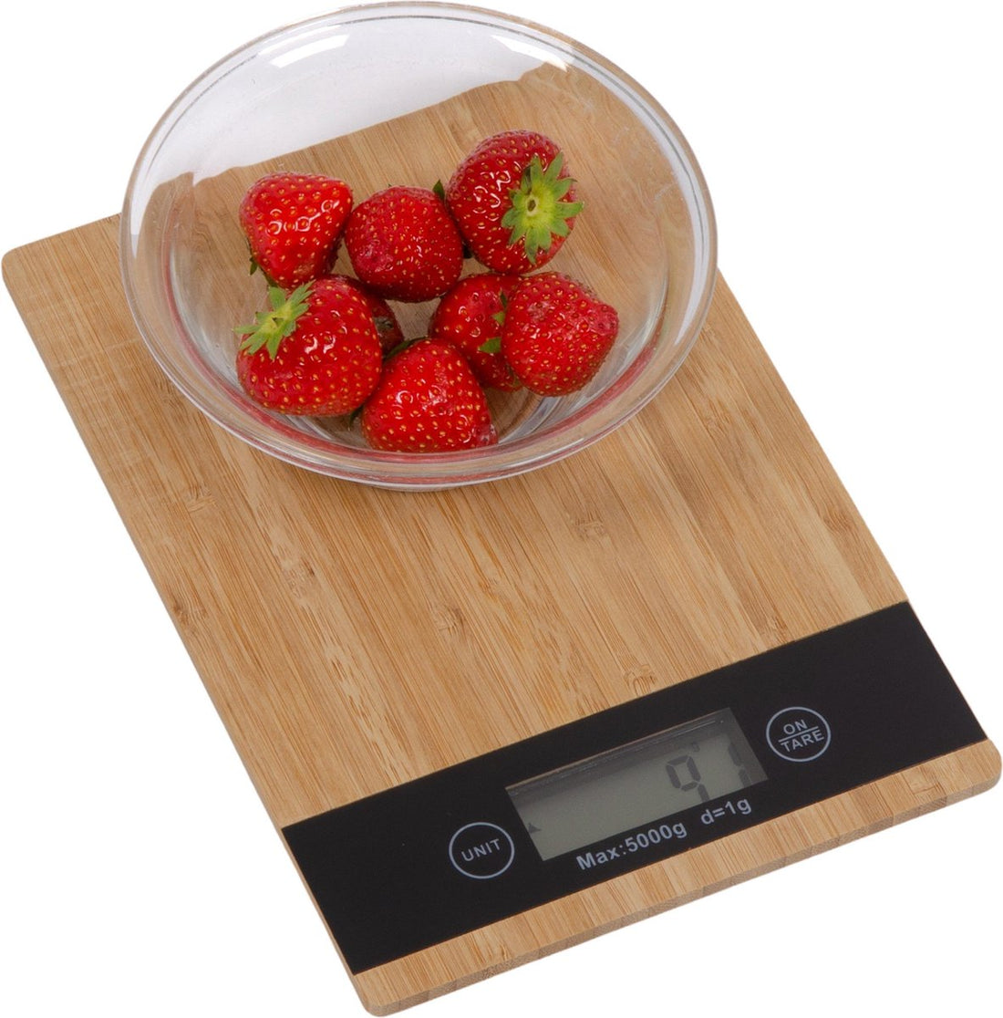 5Five digitale keukenweegschaal van bamboe – tot 5 kg, met tarrafunctie