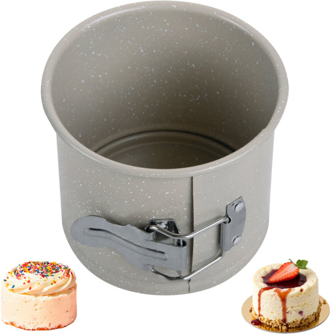 Kinghoff KH-1979 hoge ronde cakevorm – Ø12 cm, 10,3 cm hoog, marmercoating