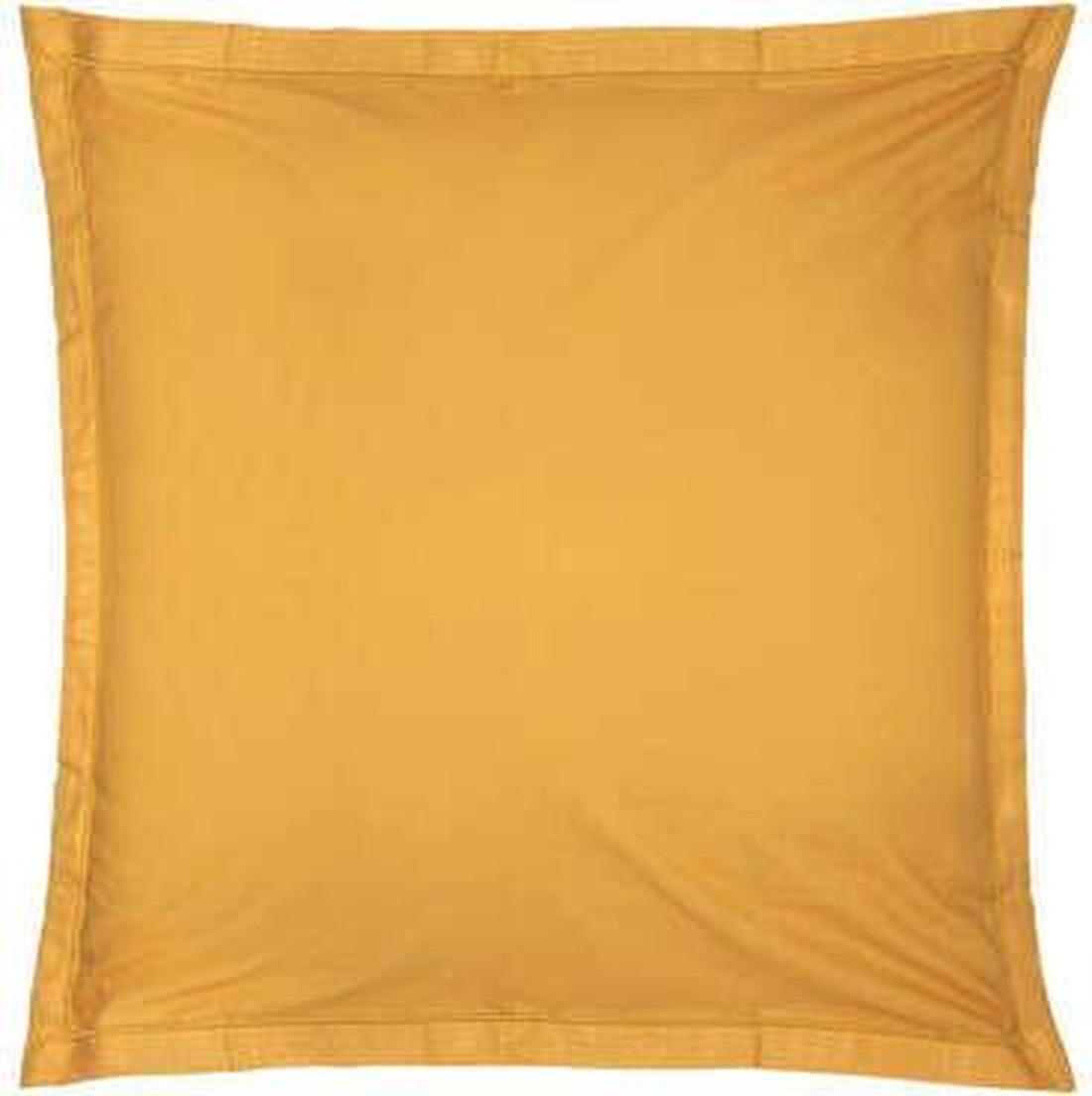 Atmosphera kussensloop okergeel met vierkantjes – 100% katoen, 63 x 63 cm