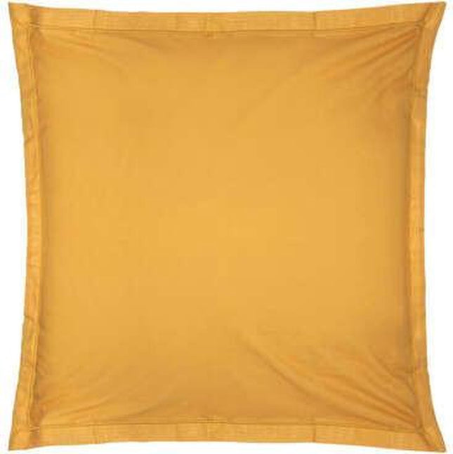 Atmosphera kussensloop okergeel met vierkantjes – 100% katoen, 63 x 63 cm