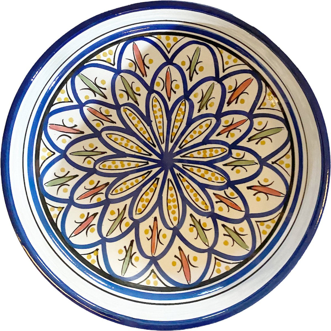 Plat rond en faïence marocaine Ø26