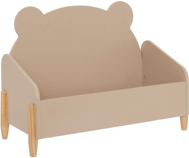 Atmosphera Kids opbergkist beer – beige speelgoedkist van MDF, 61 x 29 x 44 cm