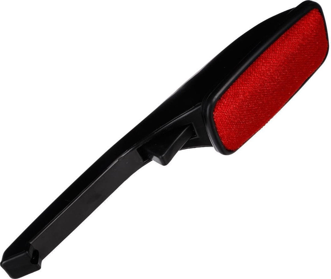 Clothes brush / lint brush black / red 25 cm with rotating head - Clothes brush
