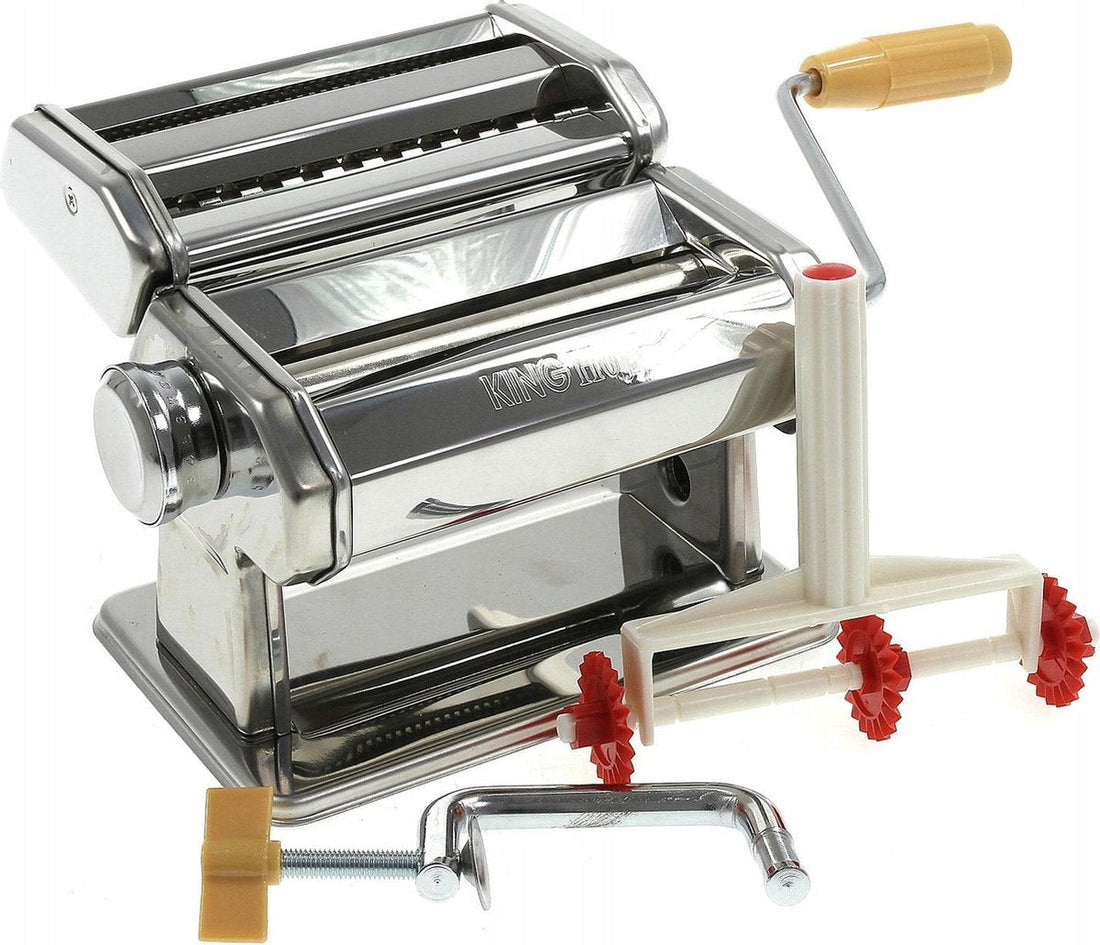 Kinghoff 3114 pastamaker van rvs – deegroller en pastasnijder in één