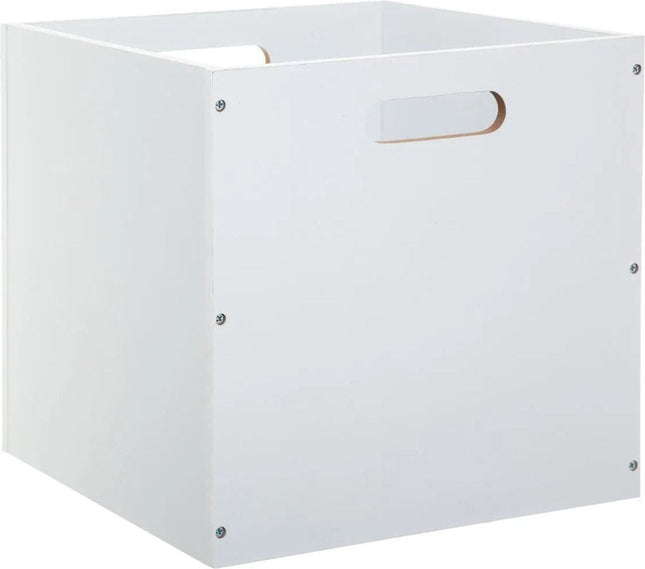 5Five Panier de rangement / corbeille d'étagère - Blanc - 31 x 31 x 31 cm - 29 litres - Paniers pour meuble à cases - Bois - Pliable