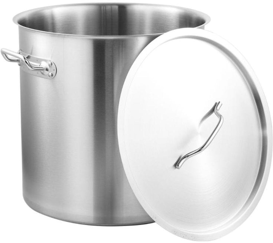 KINGHoff Cooking Pot 40 cm Ø, 50 Liters - Professional Stainless Steel Stock Pot for Catering - Suitable for all heat sources including induction