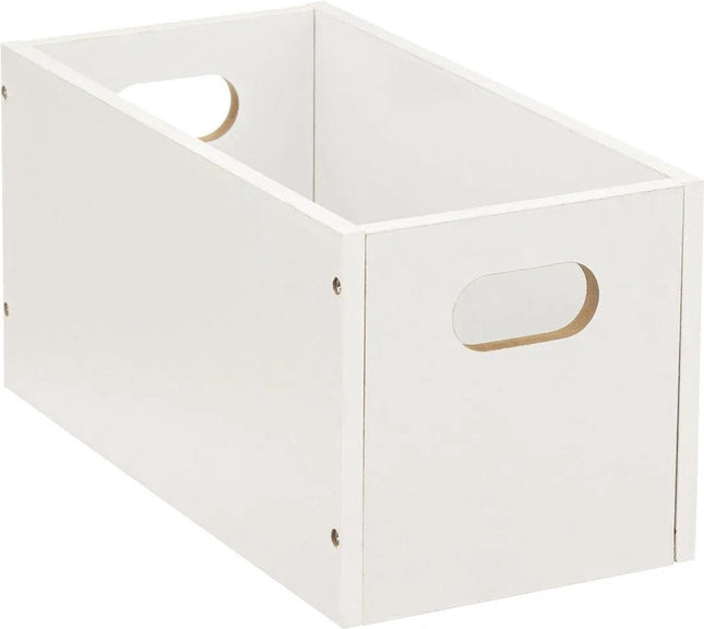 5Five opbergmand van hout, wit – kastmand 7 liter, 31 x 15 x 15 cm