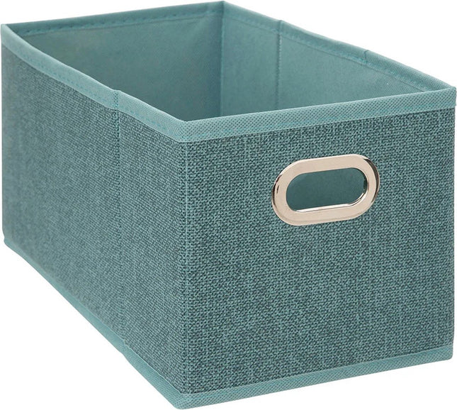 5Five opvouwbare opbergmand petrol blauw – vilt, maat S, 15 x 31 x 15 cm