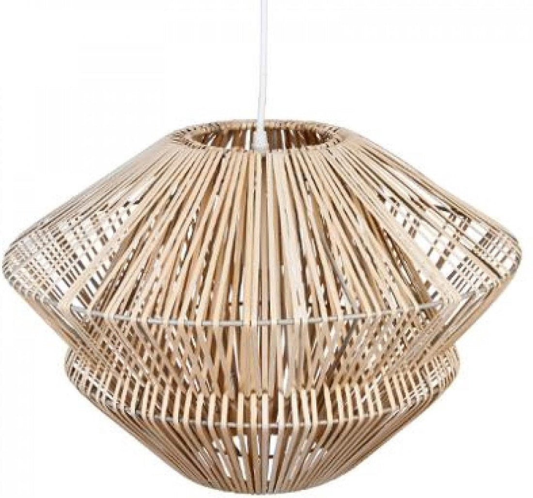 Rotan hanglamp naturel – Ø 45 cm, 30 cm hoog, met E27-fitting
