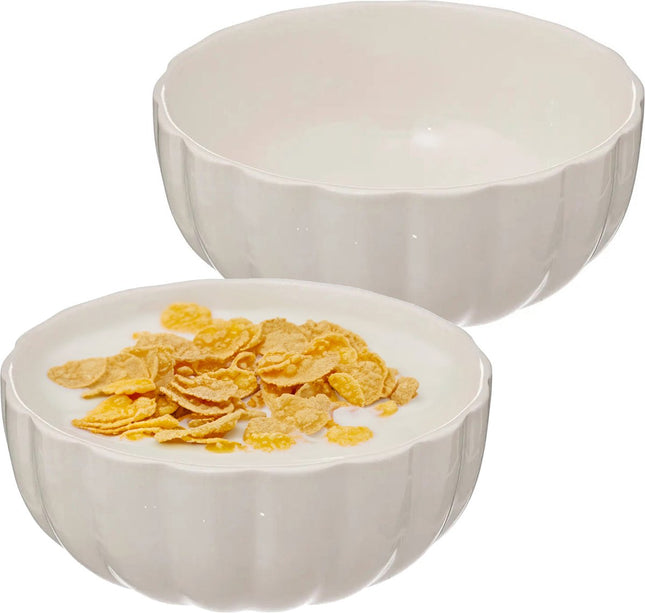 Secret de Gourmet soepkommen Delphi – set van 2, porselein, Ø 15 cm, ivoorwit