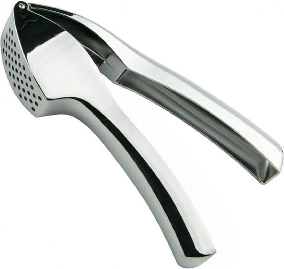 Kinghoff 1473 knoflookpers van RVS – met ergonomische handgrepen