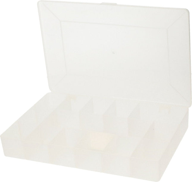5Five opbergkoffertje met 14 vakken – transparante sorteerbox, 27 x 18 x 4 cm