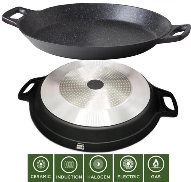Hakal paella wokpan met keramische antiaanbaklaag – Ø 32, 36 of 40 cm
