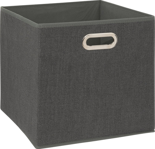 5Five opbergmand donkergrijs – opvouwbaar kastmandje, 29 liter, 31 cm
