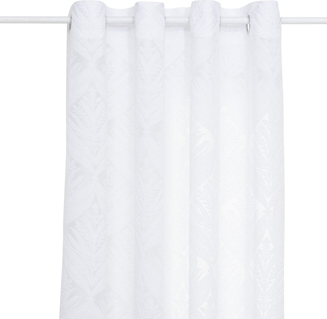 Atmosphera Lazi transparant gordijn wit – vitrage met ogen, 140 x 240 cm
