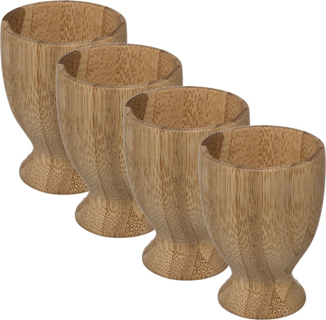 Secret de Gourmet eierdopjes van bamboe – set van 6, 7,5 cm