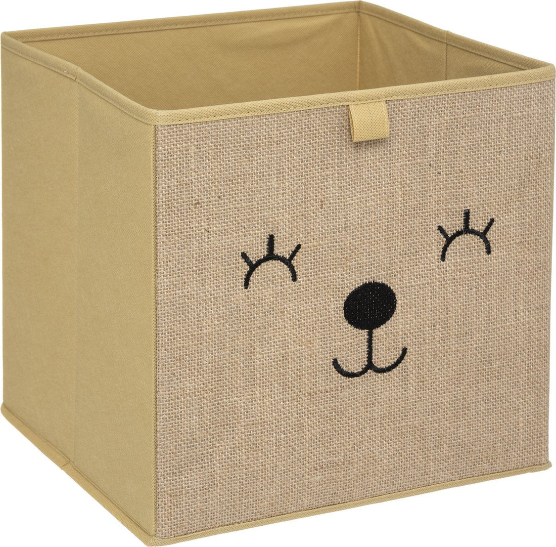 Atmosphera opbergmand beer voor de kinderkamer – kastmand 29 liter, bruin