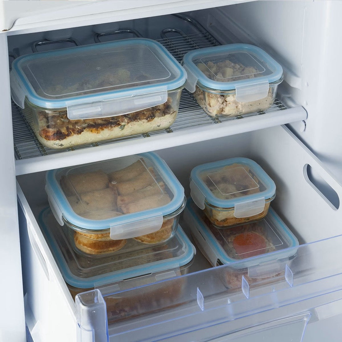 5Five glazen vershoudbakjes met clipdeksel, 2 stuks – 330 ml, 14 x 10 cm – foto 2