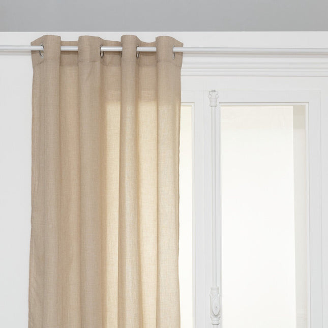Atmosphera Paxta gordijn kant-en-klaar met ringen – beige, 130 x 240 cm – foto 2