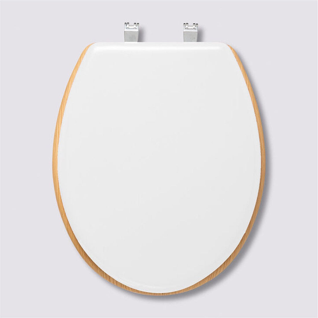5Five toiletzitting wit met houtlook en soft close – 45 x 36 x 5,6 cm