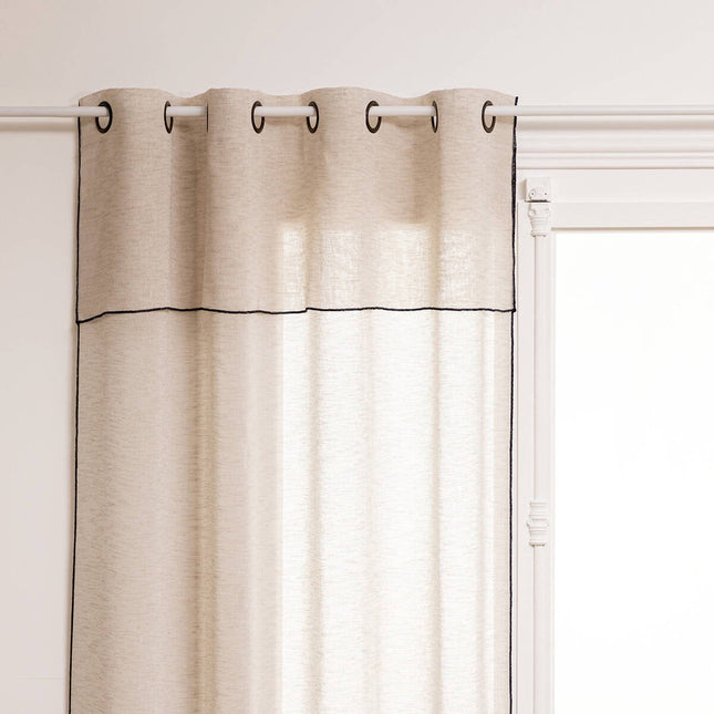 Atmosphera gordijn met ogen FRED – beige, licht van polyester, 140 x 240 cm – foto 2