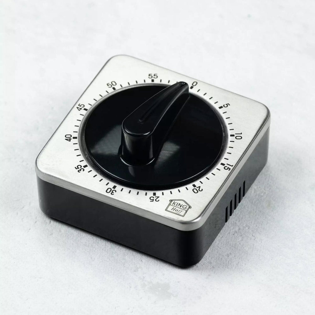 Kinghoff KH1676 mechanische keukenwekker – magnetisch, rvs, tot 60 minuten